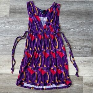 French Connection Purple Geometric Mini Dress